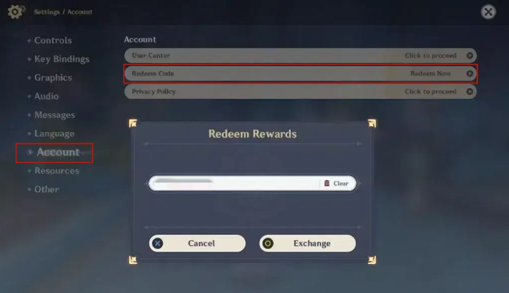 How to Redeem Genshin Impact Codes In-Game